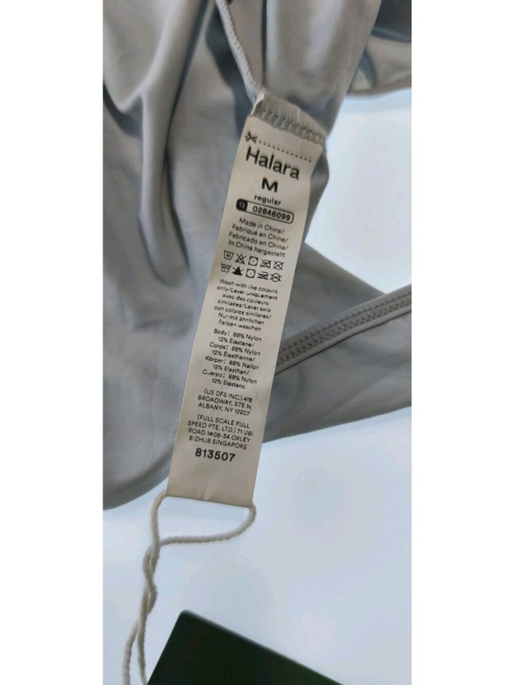 Halara NWT Cutout Waist Drawstring Wide Leg Jumpsuit Side Slit Gray Size M - Picture 12 of 13